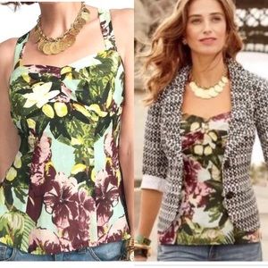 COPY - CAbi 340 Tropical Floral Silk Blend Tank T…